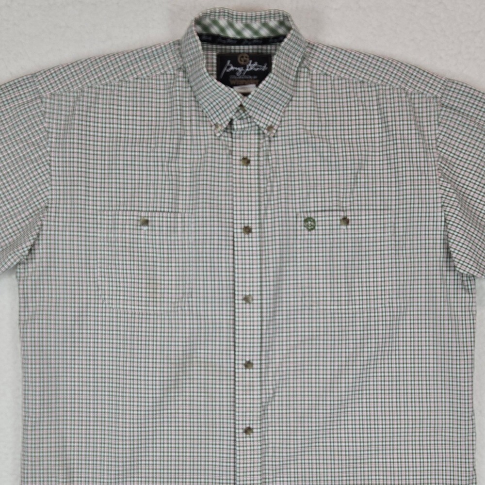 Wrangler George Strait Plaid Button Down Shirt Men XL Green Western Pearl Snap - Picture 4 of 10